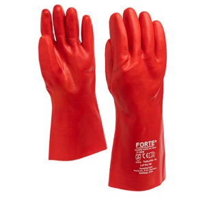 Guante Pvc 14 35 Cms Rojo
