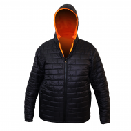 Parka Hw Cochamo Polaris Reversible Negra/ C/Cinta Naranjo
