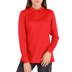 Polera Cooldry Manga Larga Mujer Rojo