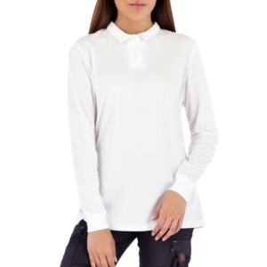 Polera Cooldry Manga Larga Mujer Blanco