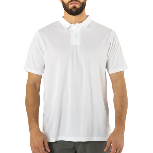 Polera Cooldry Manga Corta Hombre Blanco