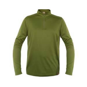 Polera Half Zip Hombre Oliva Verde