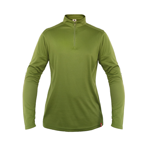 Polera Half Zip Mujer Oliva Verde
