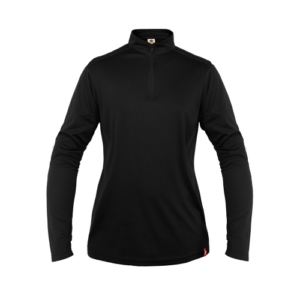 Polera Half Zip Mujer Negro