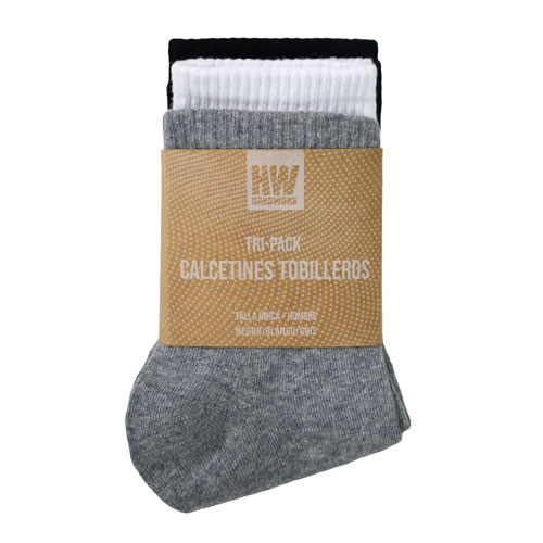 Tripack Calcetines Hw Algodon Tobillero Hombre - Imagen 3
