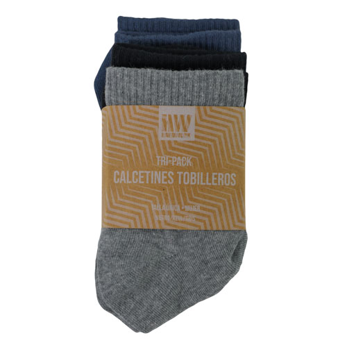 Tripack Calcetines Hw Algodon Tobillero Mujer - Imagen 3