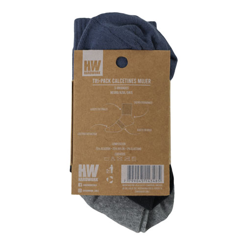 Tripack Calcetines Hw Algodon Tobillero Mujer - Imagen 4