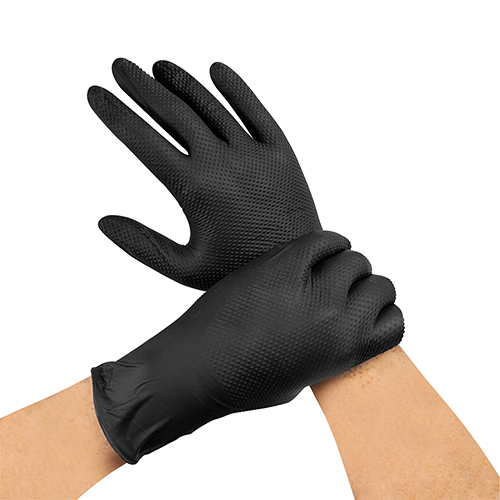 Guante Raven Nitrilo Texturizado 8.0 Gr (Caja 100 Unidades ) Negro - Imagen 4
