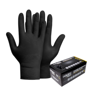 Guante Raven Nitrilo Texturizado 8.0 Gr (Caja 100 Unidades ) Negro
