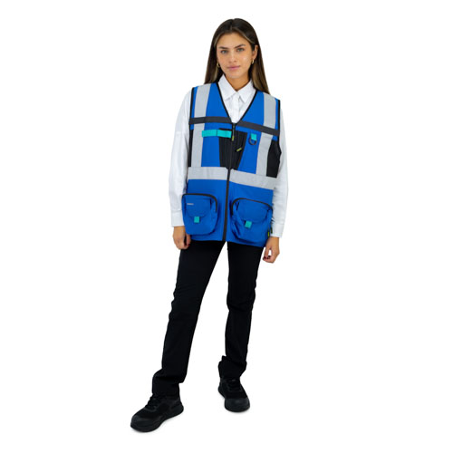 Chaleco Geólogo Xpert Mujer Azul