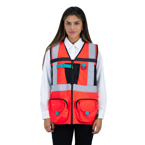 Chaleco Geólogo Xpert Mujer Rojo - Imagen 2