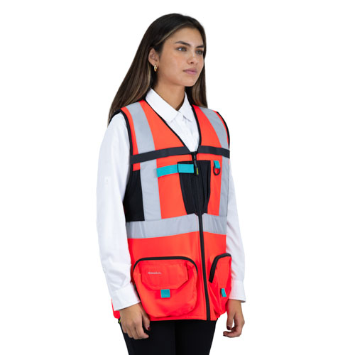 Chaleco Geólogo Xpert Mujer Rojo - Imagen 3