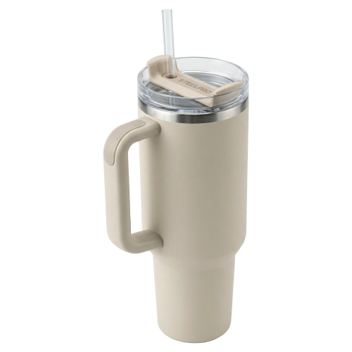 Mug Térmico C/ Bombilla Claro Gris - Imagen 2